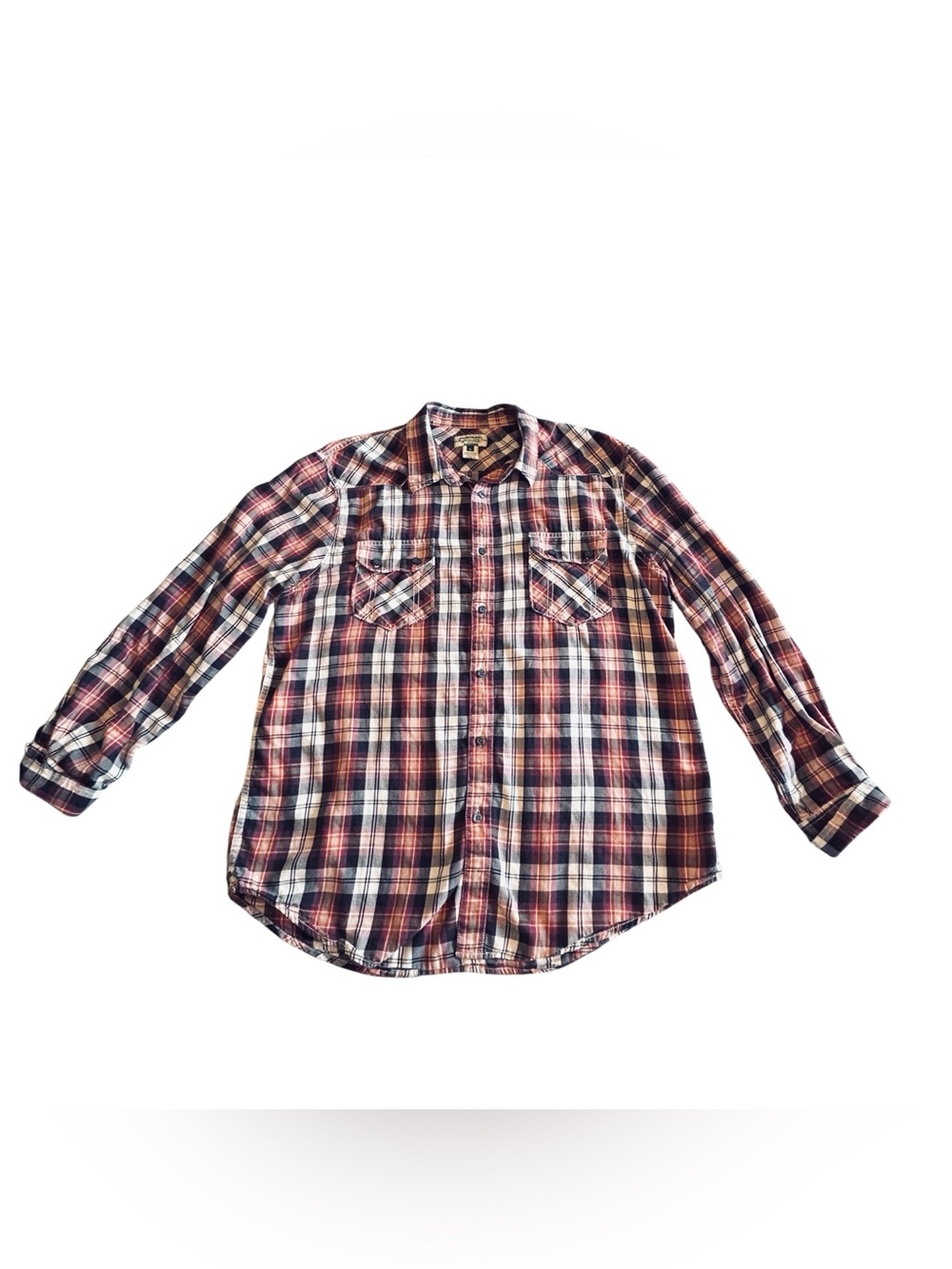 American Rag Men's Plaid Button-Down Shirt in Red, Black & White